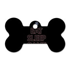 Eat Sleep Game Repeat Dog Tag Bone (one Side) by Valentinaart