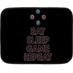 Eat sleep game repeat Fleece Blanket (Mini) 35 x27  Blanket