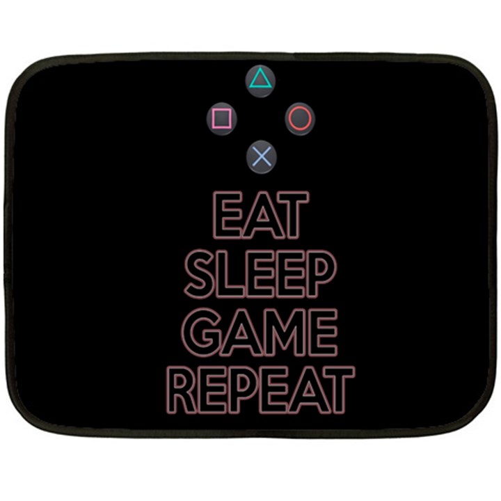 Eat sleep game repeat Fleece Blanket (Mini)