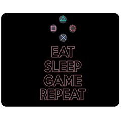 Eat Sleep Game Repeat Fleece Blanket (medium)  by Valentinaart