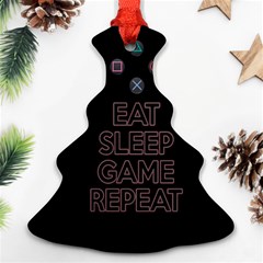 Eat Sleep Game Repeat Ornament (christmas Tree)  by Valentinaart