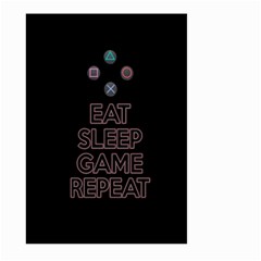 Eat Sleep Game Repeat Large Garden Flag (two Sides) by Valentinaart