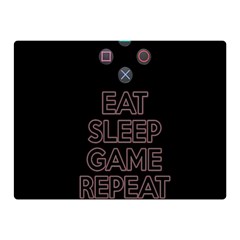 Eat Sleep Game Repeat Double Sided Flano Blanket (mini)  by Valentinaart