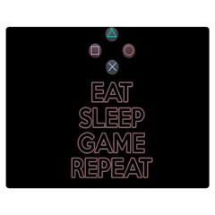 Eat Sleep Game Repeat Double Sided Flano Blanket (medium)  by Valentinaart