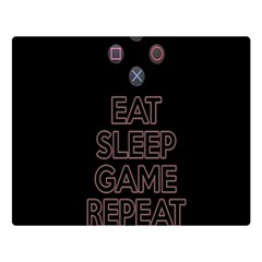 Eat Sleep Game Repeat Double Sided Flano Blanket (large)  by Valentinaart