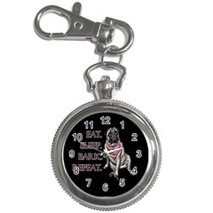 Eat, Sleep, Bark, Repeat Pug Key Chain Watches by Valentinaart