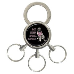 Eat, Sleep, Bark, Repeat Pug 3-ring Key Chains by Valentinaart