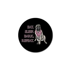 Eat, Sleep, Bark, Repeat Pug Golf Ball Marker (10 Pack) by Valentinaart