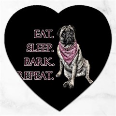 Eat, Sleep, Bark, Repeat Pug Jigsaw Puzzle (heart) by Valentinaart