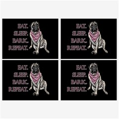 Eat, Sleep, Bark, Repeat Pug Belt Buckles