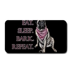 Eat, Sleep, Bark, Repeat Pug Medium Bar Mats by Valentinaart