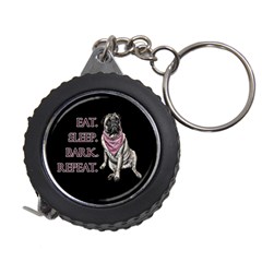 Eat, Sleep, Bark, Repeat Pug Measuring Tapes by Valentinaart