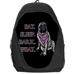 Eat, Sleep, Bark, Repeat Pug Backpack Bag by Valentinaart