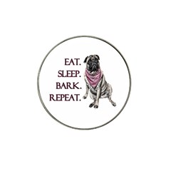 Eat, Sleep, Bark, Repeat Pug Hat Clip Ball Marker (4 Pack) by Valentinaart