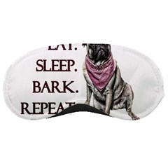 Eat, Sleep, Bark, Repeat Pug Sleeping Masks by Valentinaart