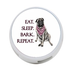 Eat, Sleep, Bark, Repeat Pug 4-port Usb Hub (two Sides)  by Valentinaart