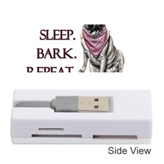 Eat, Sleep, Bark, Repeat Pug Memory Card Reader (stick)  by Valentinaart