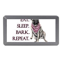 Eat, Sleep, Bark, Repeat Pug Memory Card Reader (mini) by Valentinaart