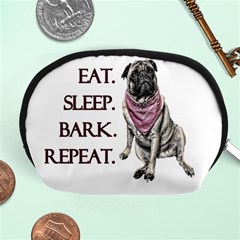 Eat, Sleep, Bark, Repeat Pug Accessory Pouches (medium)  by Valentinaart