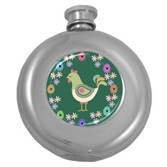 Easter Round Hip Flask (5 Oz) by Valentinaart