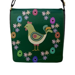 Easter Flap Messenger Bag (l)  by Valentinaart