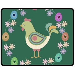 Easter Double Sided Fleece Blanket (medium)  by Valentinaart