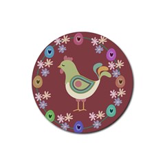 Easter Rubber Round Coaster (4 Pack)  by Valentinaart