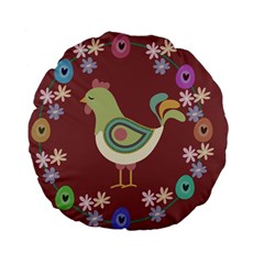 Easter Standard 15  Premium Flano Round Cushions by Valentinaart