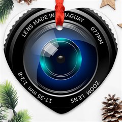 Camera Lens Prime Photography Ornament (Heart)