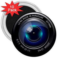 Camera Lens Prime Photography 3  Magnets (10 pack) 