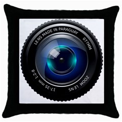 Camera Lens Prime Photography Throw Pillow Case (Black)