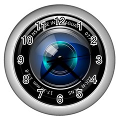 Camera Lens Prime Photography Wall Clocks (Silver) 