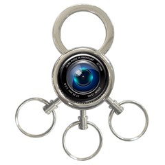 Camera Lens Prime Photography 3-Ring Key Chains