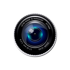 Camera Lens Prime Photography Rubber Coaster (Round) 