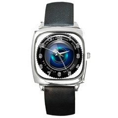 Camera Lens Prime Photography Square Metal Watch