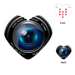 Camera Lens Prime Photography Playing Cards (Heart) 