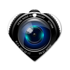 Camera Lens Prime Photography Dog Tag Heart (Two Sides)