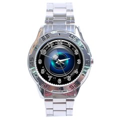 Camera Lens Prime Photography Stainless Steel Analogue Watch