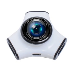 Camera Lens Prime Photography 3-Port USB Hub