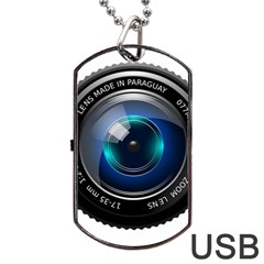 Camera Lens Prime Photography Dog Tag USB Flash (One Side)