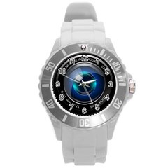 Camera Lens Prime Photography Round Plastic Sport Watch (L)