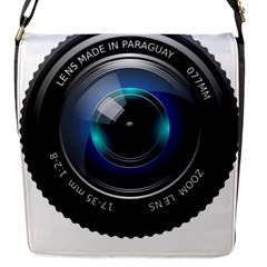 Camera Lens Prime Photography Flap Messenger Bag (S)