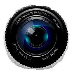 Camera Lens Prime Photography Large 18  Premium Flano Round Cushions