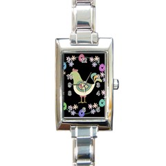 Easter Rectangle Italian Charm Watch by Valentinaart