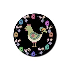 Easter Rubber Round Coaster (4 Pack)  by Valentinaart