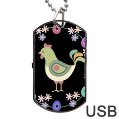 Easter Dog Tag Usb Flash (two Sides) by Valentinaart