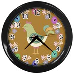 Easter Wall Clocks (Black) Front