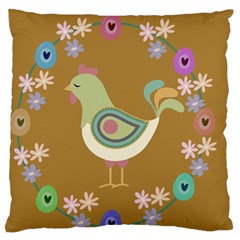 Easter Large Flano Cushion Case (two Sides) by Valentinaart