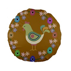 Easter Standard 15  Premium Flano Round Cushions by Valentinaart