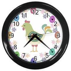 Easter Wall Clocks (black) by Valentinaart